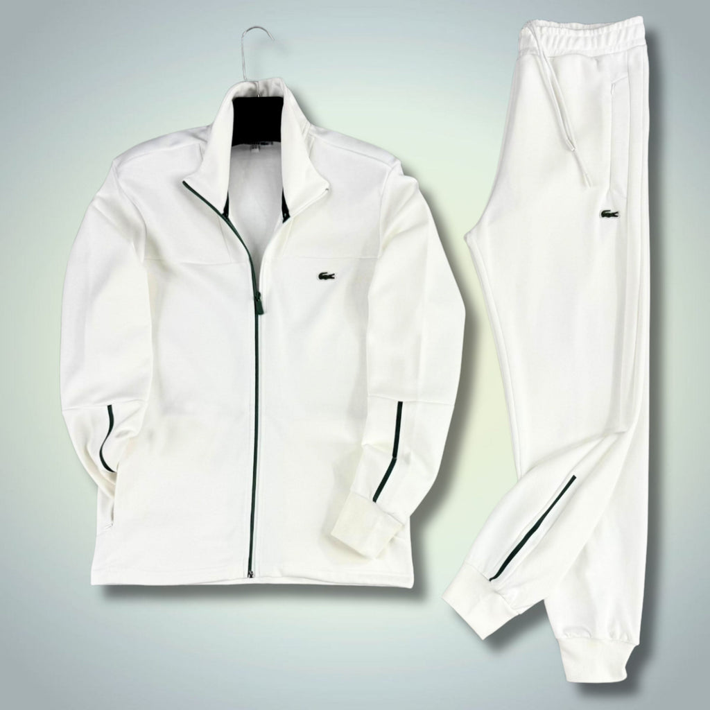 Lacoste Ανδρικό αθλητικό σύνολο, λευκό. 2025. Premium ποιότητα