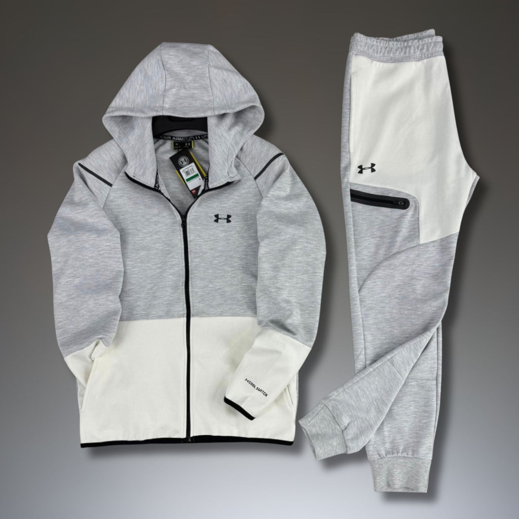 Under Armour Ανδρικό Αθλητικό Σύνολο. Κλασικό Γκρι-Άσπρο