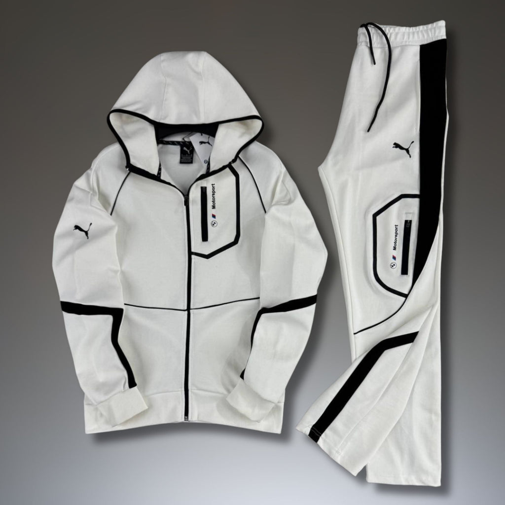 Ανδρικό αθλητικό σετ Puma x BMW, λευκό, premium ποιότητα