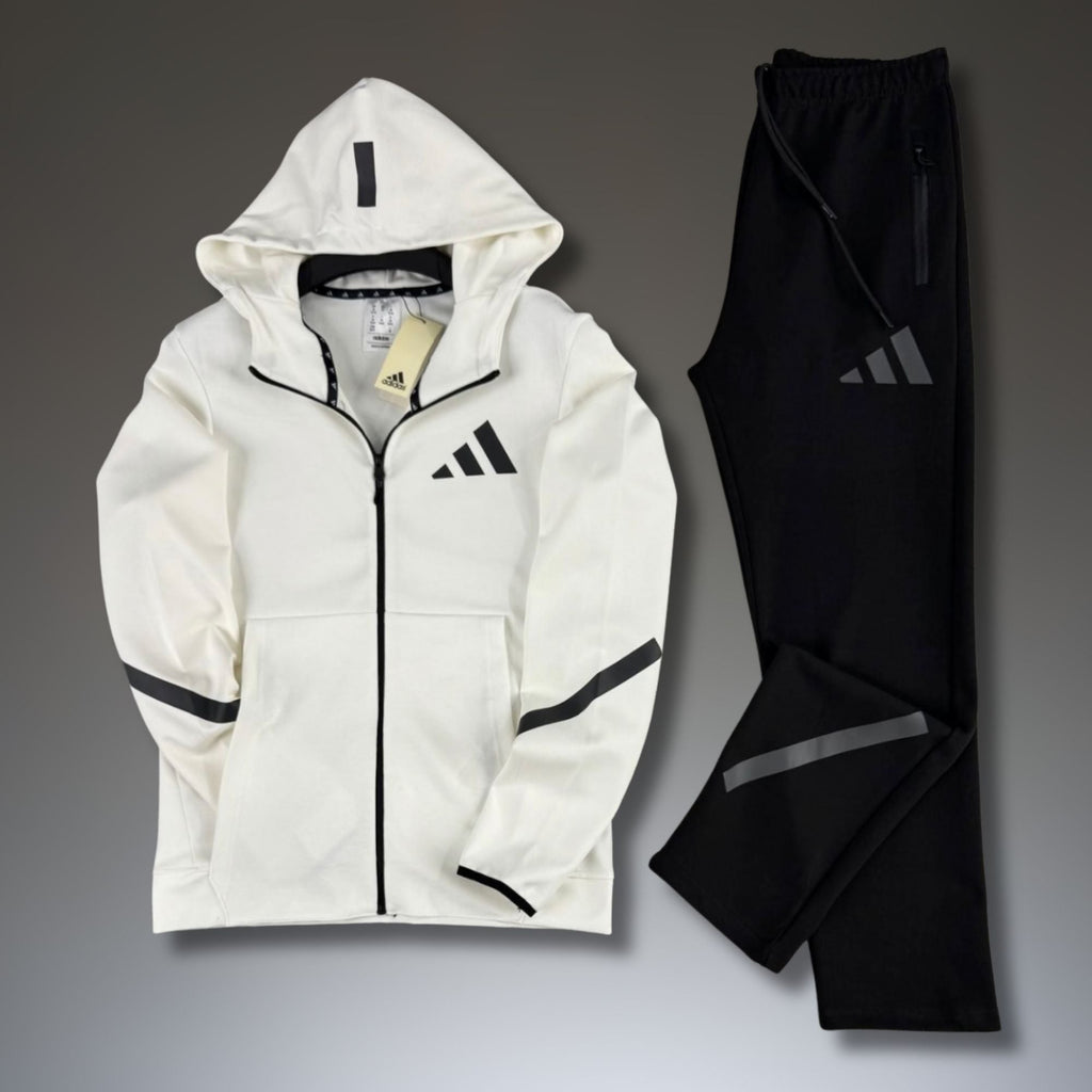 Adidas ανδρικό αθλητικό σετ, 2025, μαύρο-λευκό. Premium ποιότητα