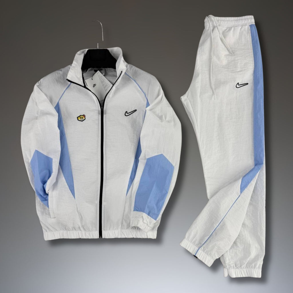 Nike TN ανδρική αδιάβροχη φόρμα, λευκό-ανοιχτό μπλε. Premium