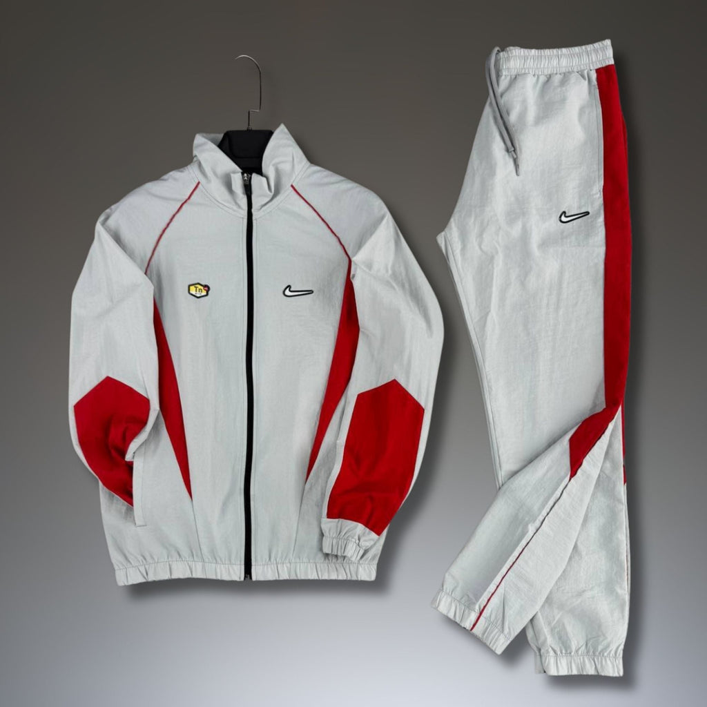 Nike TN ανδρική αδιάβροχη φόρμα, λευκό-κόκκινο. Premium