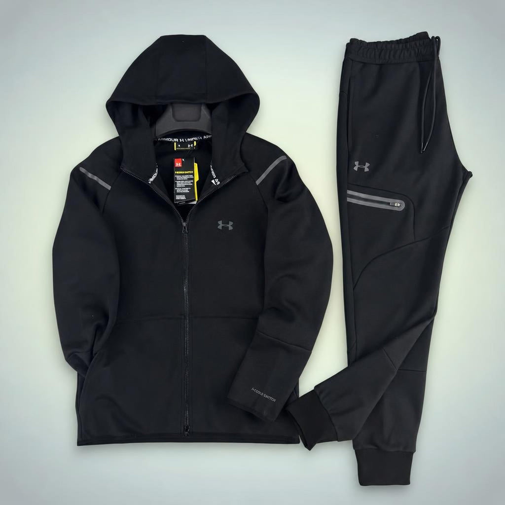 Under Armour ανδρικό αθλητικό σετ με ανακλαστικές λεπτομέρειες, μαύρο. Premium ποιότητα