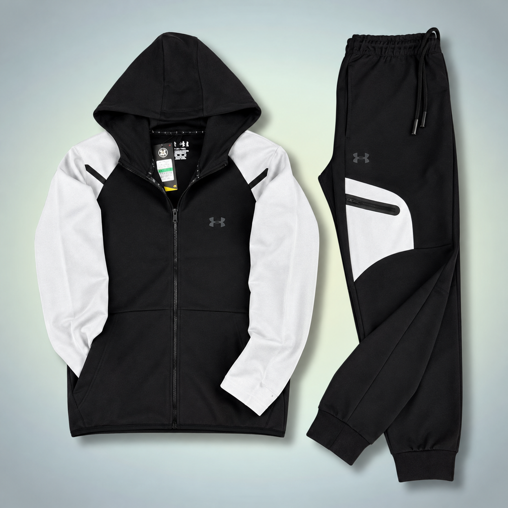 Under Armour ανδρικό αθλητικό σετ, 2026, γραφίτης - λευκό. Premium ποιότητα