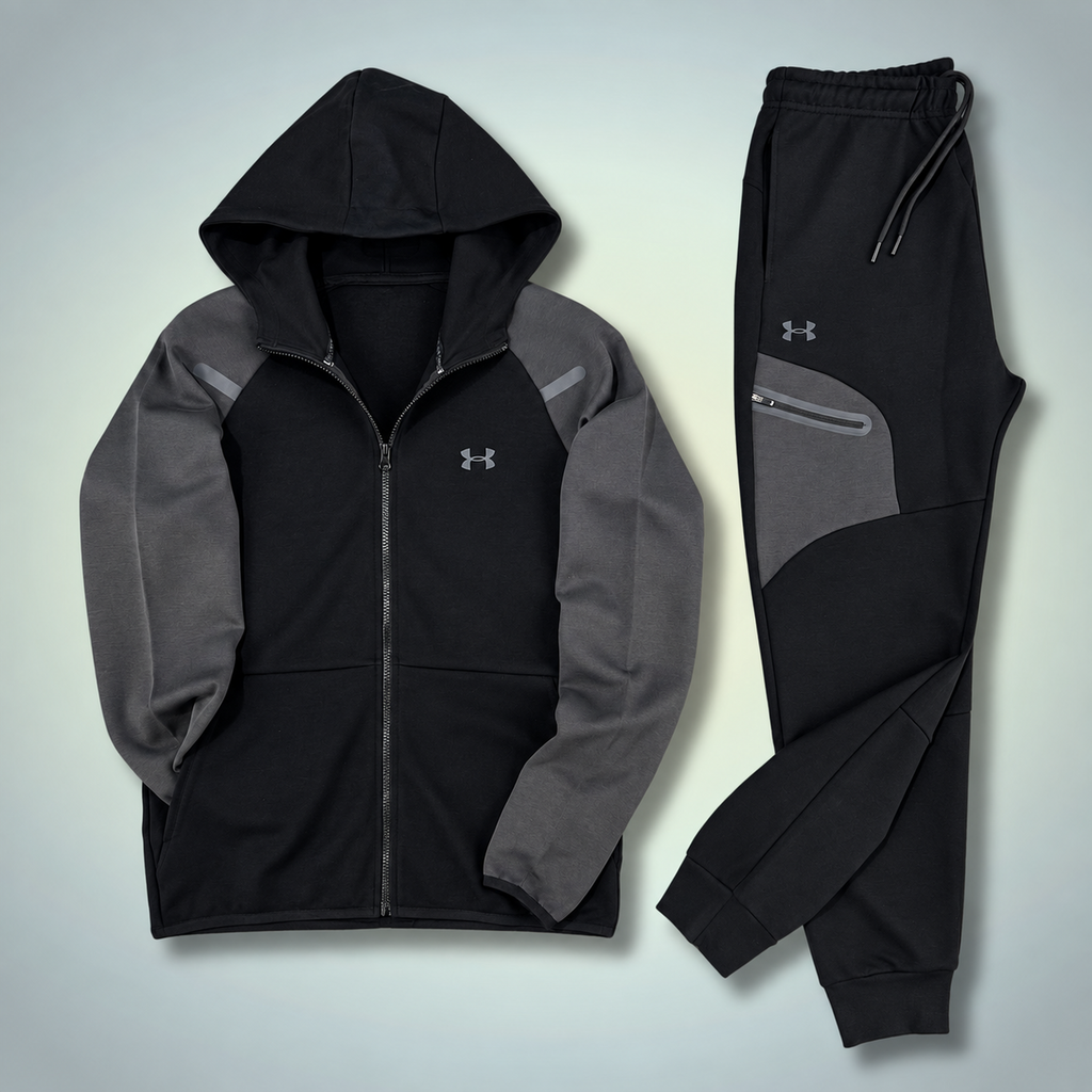 Under Armour ανδρικό αθλητικό σετ, 2026, μαύρο - γραφίτης. Premium ποιότητα