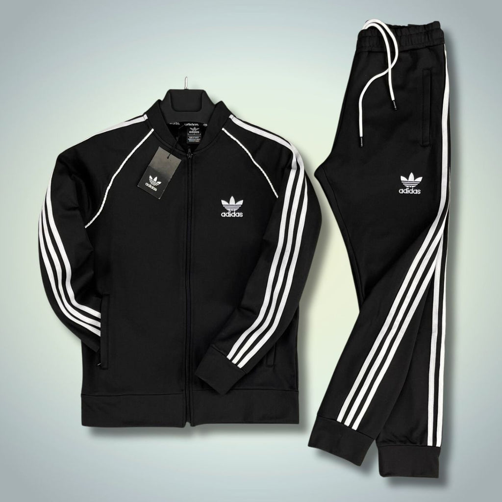 Ανδρικό αθλητικό σύνολο Adidas Classics Adicolor, μαύρο. Premium ποιότητα
