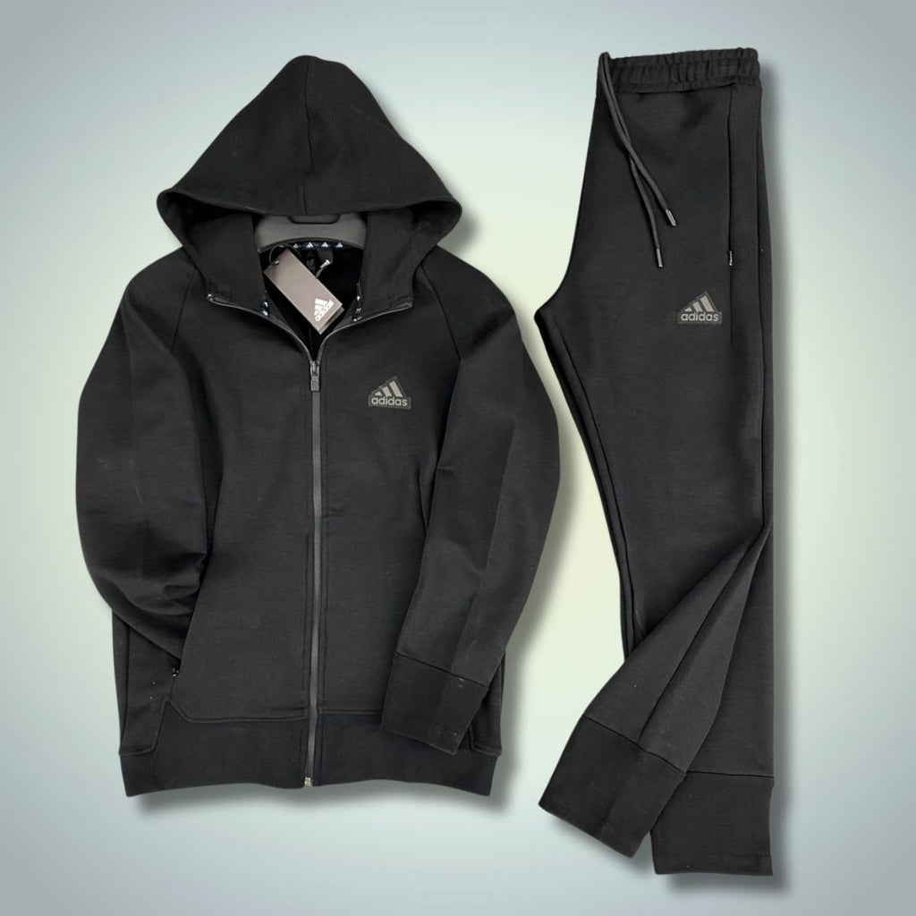 Ανδρικό αθλητικό σύνολο Adidas, μαύρο. Premium ποιότητα