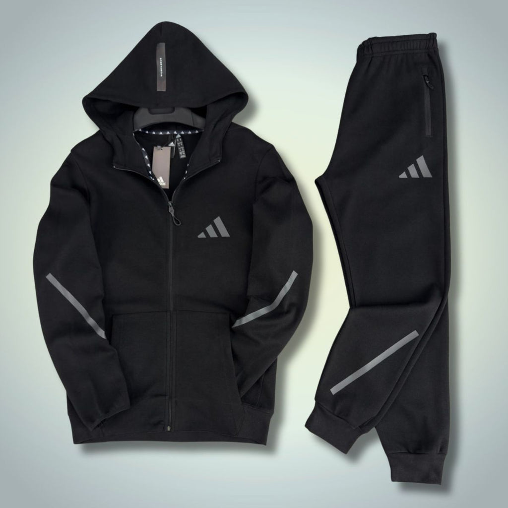 Ανδρική αθλητική φόρμα Adidas, 2025, μαύρη. Premium ποιότητα