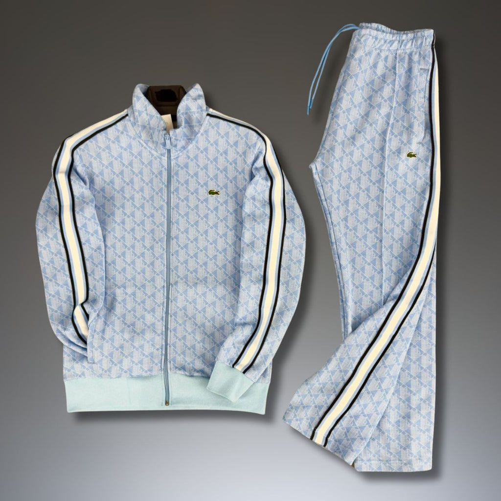Αντρικό αθλητικό Lacoste, Jacquard Monogram, γαλάζιο χρώμα. Premium ποιότητα