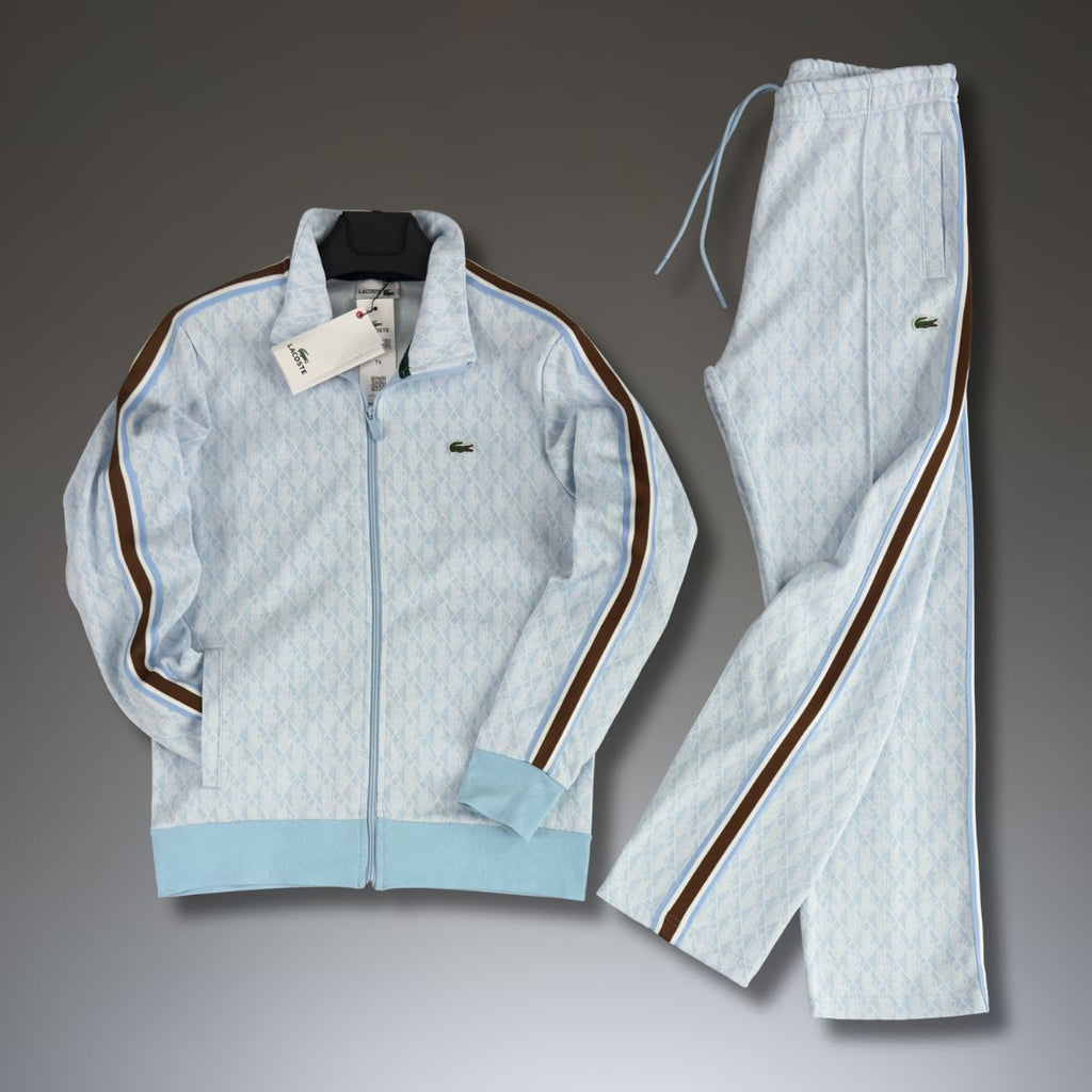 Αντρικό αθλητικό Lacoste, Jacquard Monogram, γαλάζιο χρώμα. Premium ποιότητα