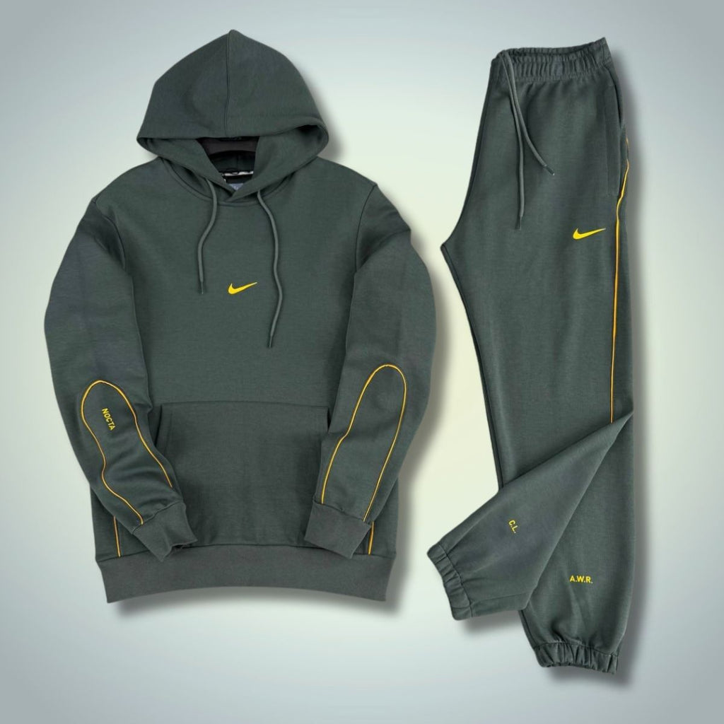 Ανδρική φόρμα Nike Nocta με κουκούλα, χακί. Premium ποιότητα