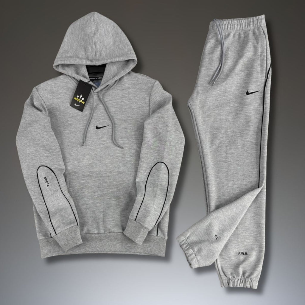 Ανδρική φόρμα Nike Nocta με κουκούλα, κλασικό γκρι. Premium ποιότητα