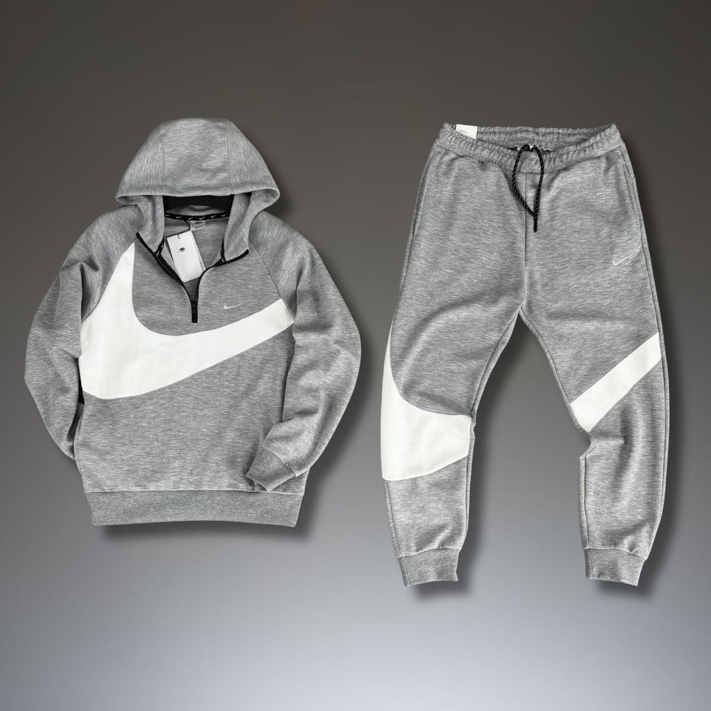 Ανδρική φόρμα Nike, μεγάλο λογότυπο, κλασικό γκρι. Premium ποιότητα