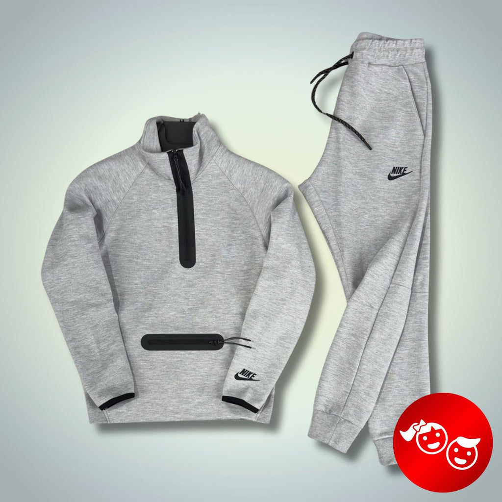 Παιδική αθλητικό σύνολο Nike Tech Fleece, κλασικό γκρι. Μοντέλο 2024. Premium ποιότητα