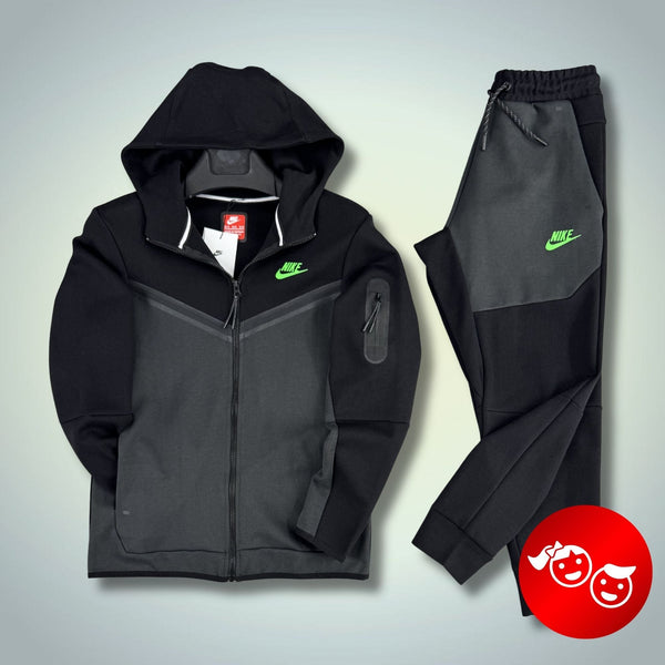 Nike Tech Fleece παιδικό αθλητικό σετ, μαύρο-γραφίτης. Premium ποιότητα