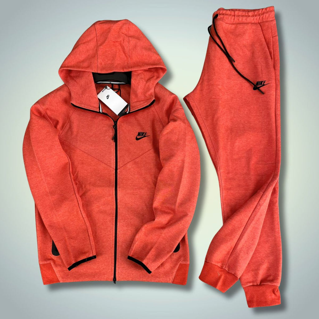 Ανδρικό αθλητικό σύνολο Nike Tech Fleece, κοραλλι. 2023. Premium ποιότητα
