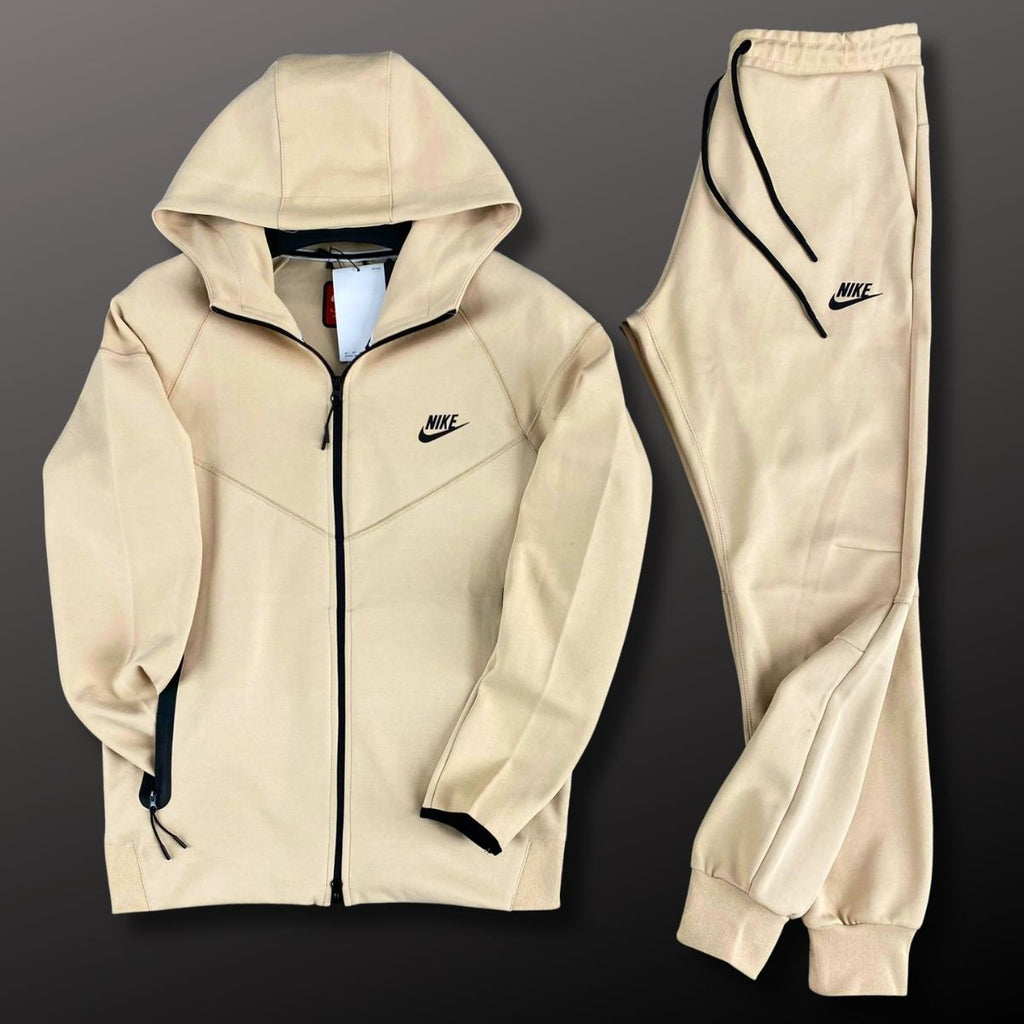 Ανδρικό αθλητικό σύνολο Nike Tech Fleece, μπεζ. 2023. Premium ποιότητα
