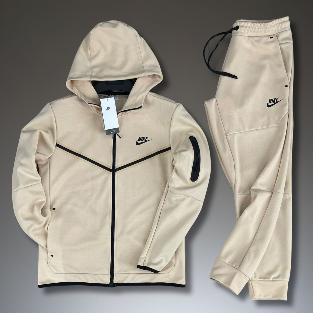 Ανδρική αθλητική φόρμα Nike Tech Fleece, μπεζ. Premium ποιότητα