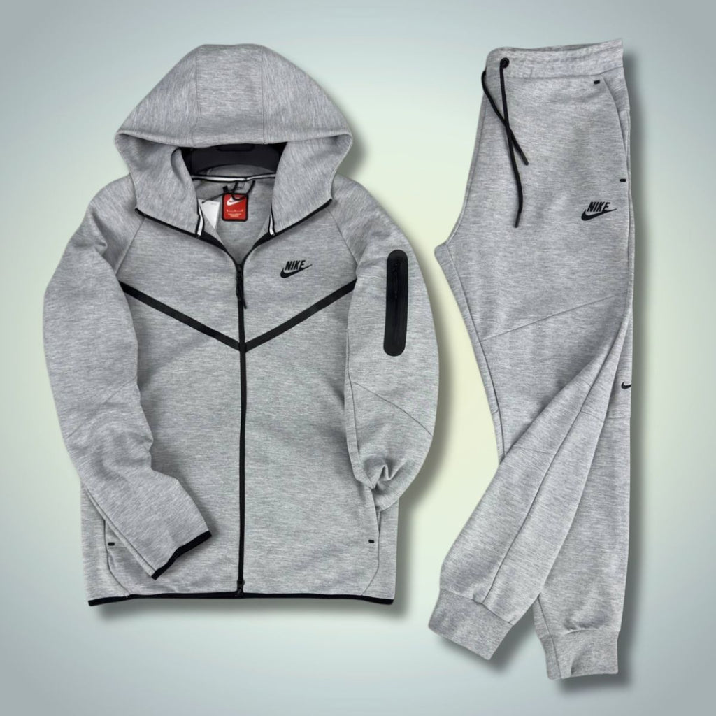 Αθλητικό σετ Nike Tech Fleece, κλασικό γκρι. Μοντέλο 2024. Premium ποιότητα