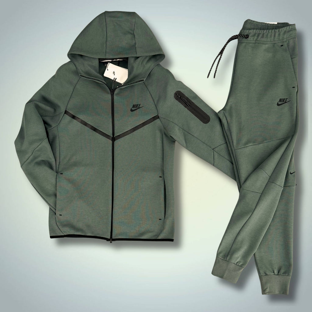 Ανδρική φόρμα Nike Tech Fleece, φασκόμηλο πράσινο, Model 2024. Premium ποιότητα