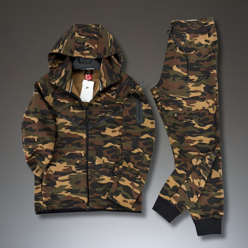 Ανδρικό αθλητικό σετ Nike Tech Fleece, χακί, μοντέλο 2024, premium ποιότητα