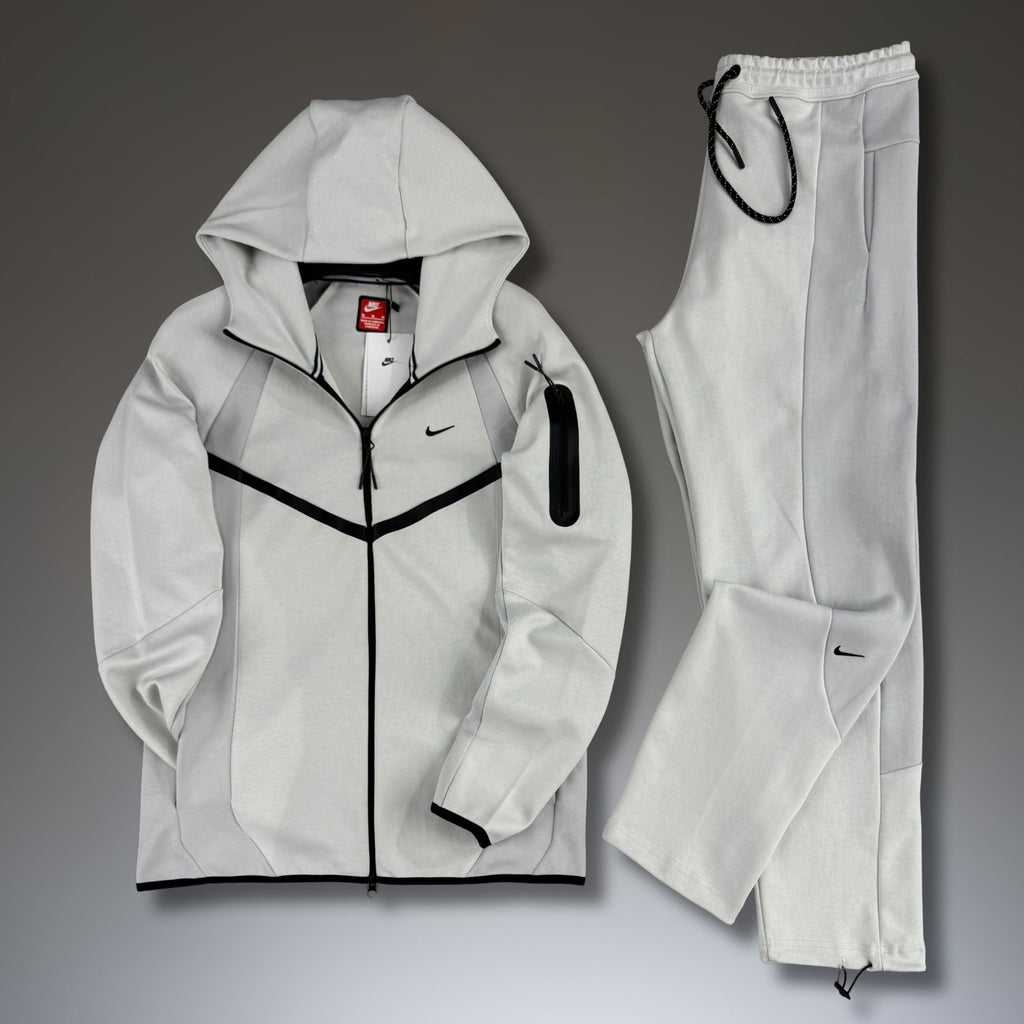 Nike Tech Fleece ανδρικό αθλητικό σετ, εκρού. Μοντέλο 2026. Premium ποιότητα