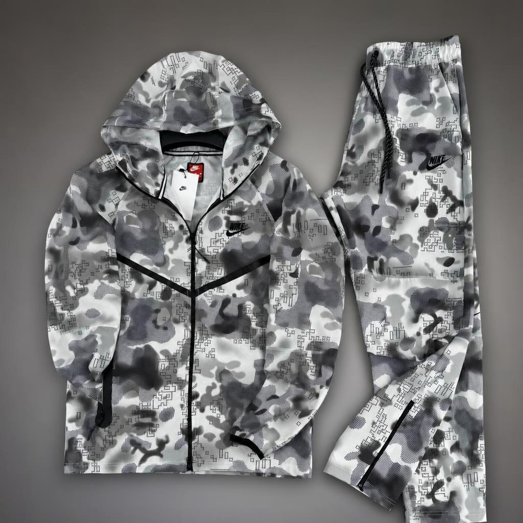 Nike Wooven Tech Fleece ανδρικό αθλητικό σύνολο, γκρι. Premium ποιότητα