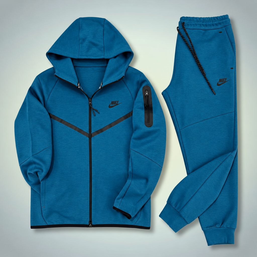 Nike Tech Fleece ανδρικό αθλητικό σετ, σκούρο θαλασσί. Μοντέλο 2024. Premium ποιότητα