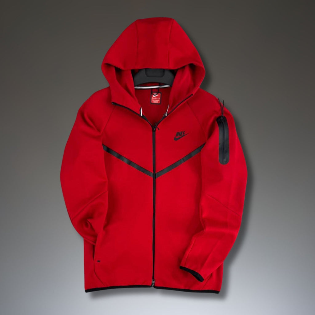 Nike Tech Fleece ανδρικό φούτερ, κόκκινο. Μοντέλο 2024. Premium ποιότητα