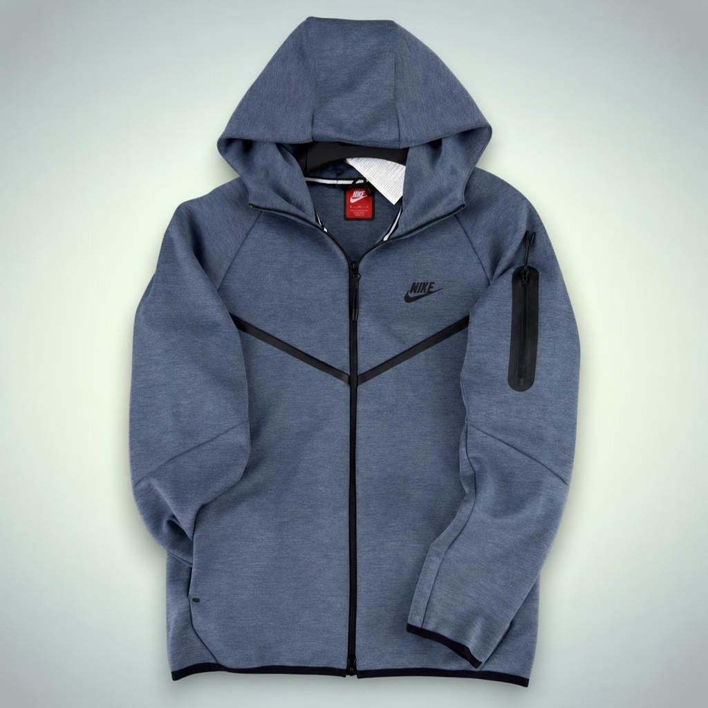 Nike Tech Fleece ανδρικό φούτερ, ατσαλί μπλε. Μοντέλο 2024. Premium ποιότητα