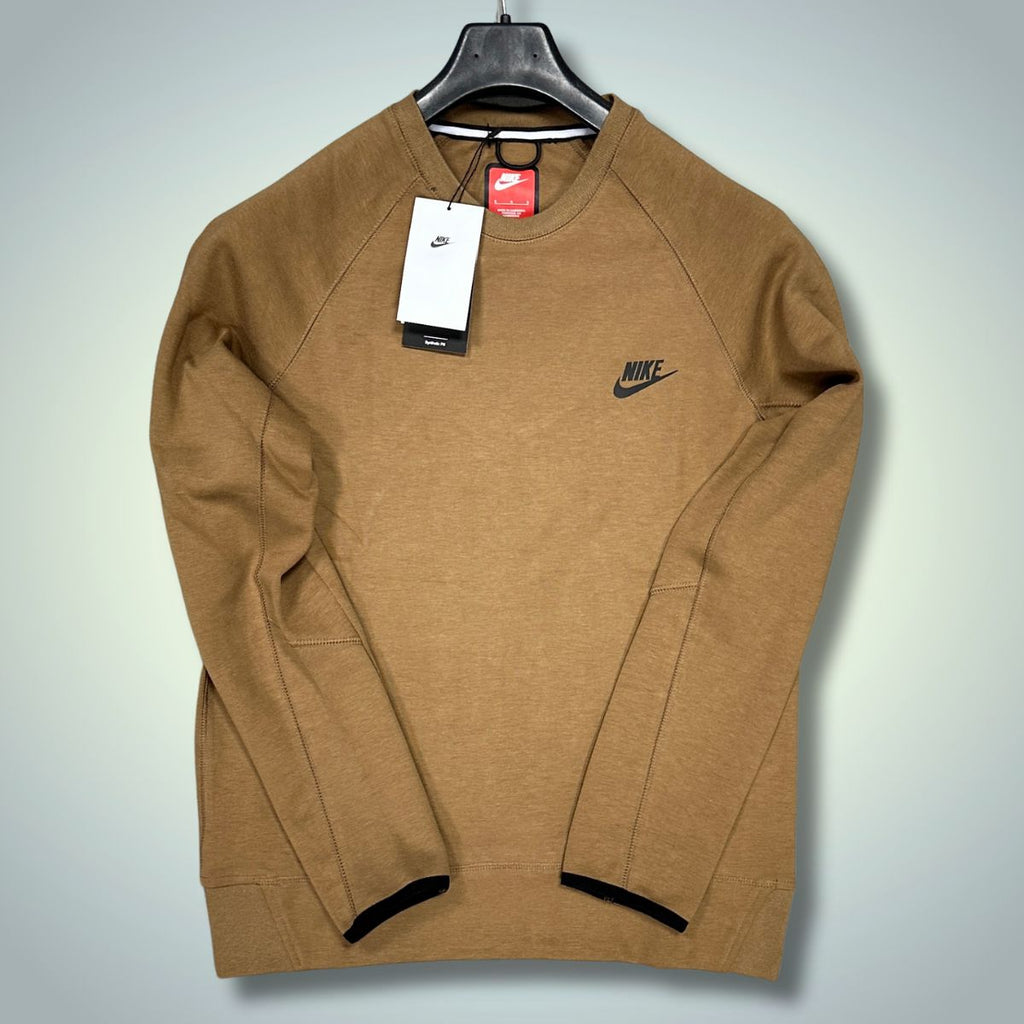 Ανδρικό φούτερ Nike Tech Fleece, καφέ. Premium ποιότητα