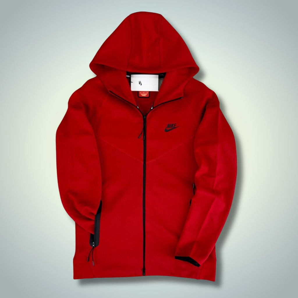 Ανδρικό φούτερ Nike Tech Fleece, κόκκινο. Μοντέλο 2023. Premium ποιότητα