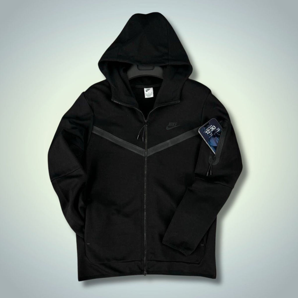 Ανδρικό φούτερ classic Nike Tech Fleece, μαύρο. Premium ποιότητα