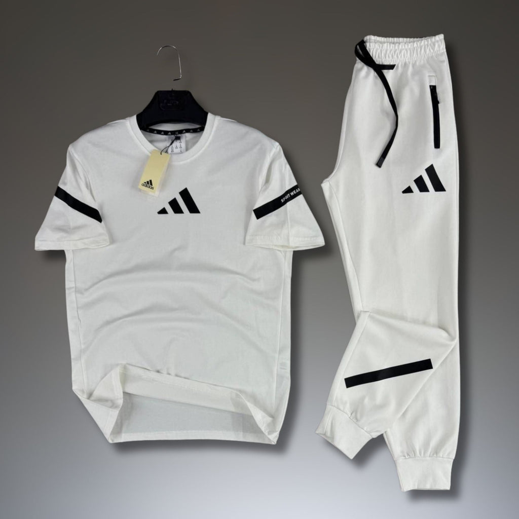 Adidas ανδρική καλοκαιρινή φόρμα, λευκό. 2026. Premium ποιότητα