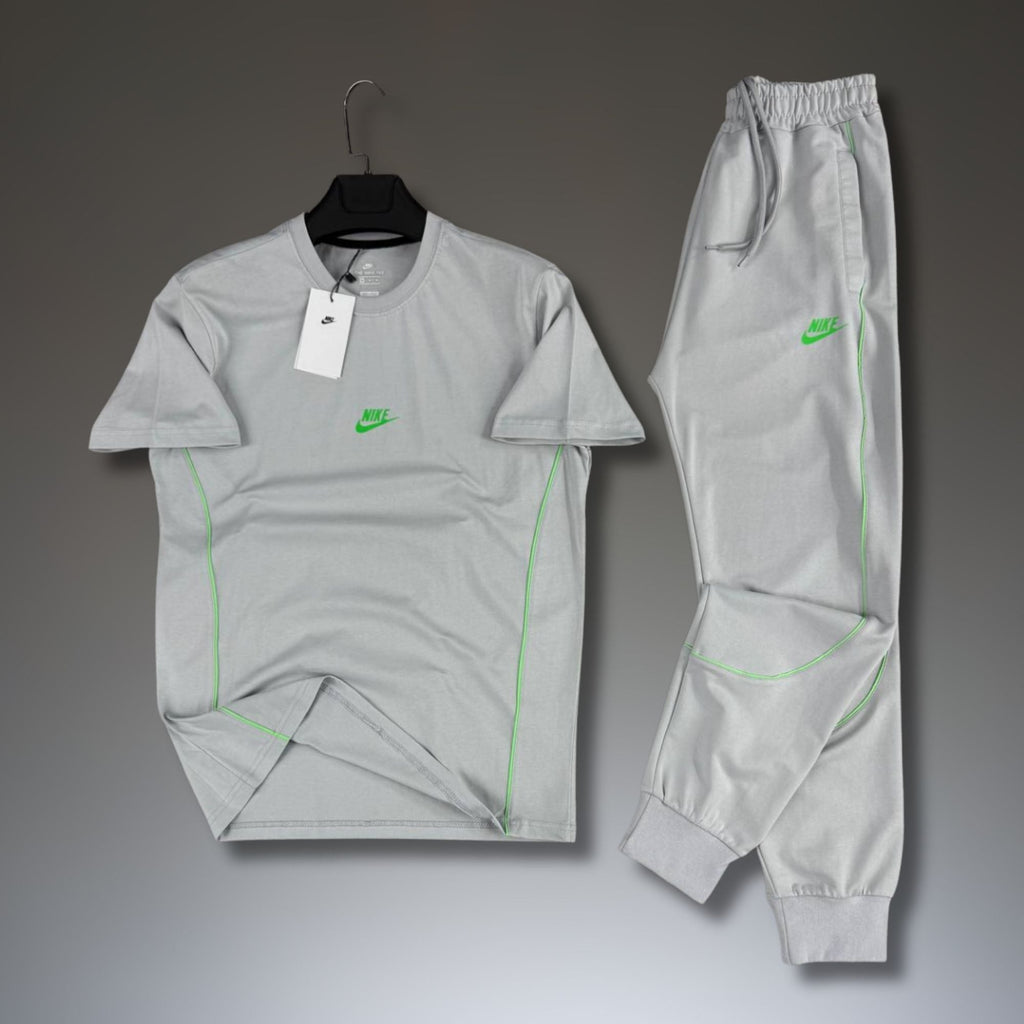 Nike ανδρικό καλοκαιρινό αθλητικό σετ, γκρι. Premium ποιότητα