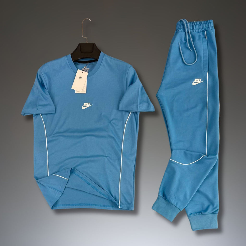 Nike ανδρικό καλοκαιρινό αθλητικό σετ, μπλε. Premium ποιότητα