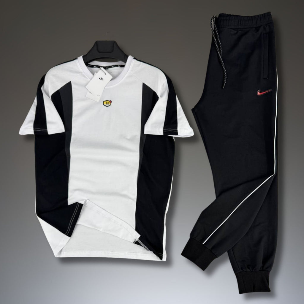 Nike TN ανδρικό καλοκαιρινό αθλητικό σετ, μαύρο-άσπρο. Premium ποιότητα