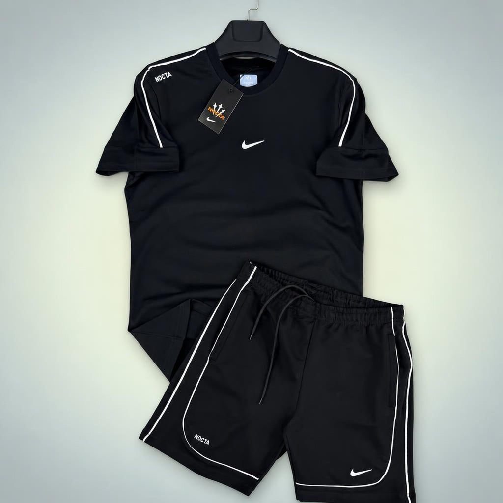 Nike Nocta ανδρικό κοντό αθλητικό σετ, μαύρο. Premium ποιότητα