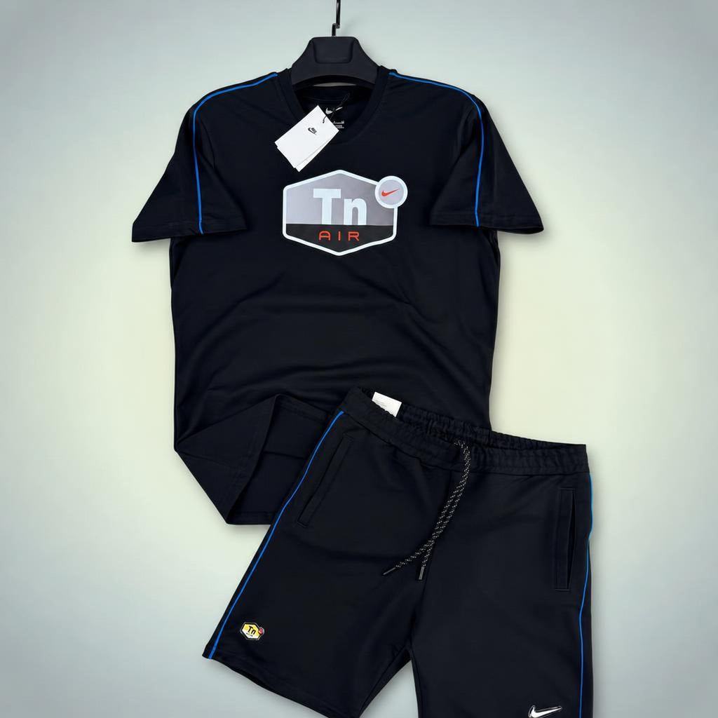 Nike TN Big Logo ανδρικό κοντό αθλητικό σετ, μαύρο. Premium ποιότητα