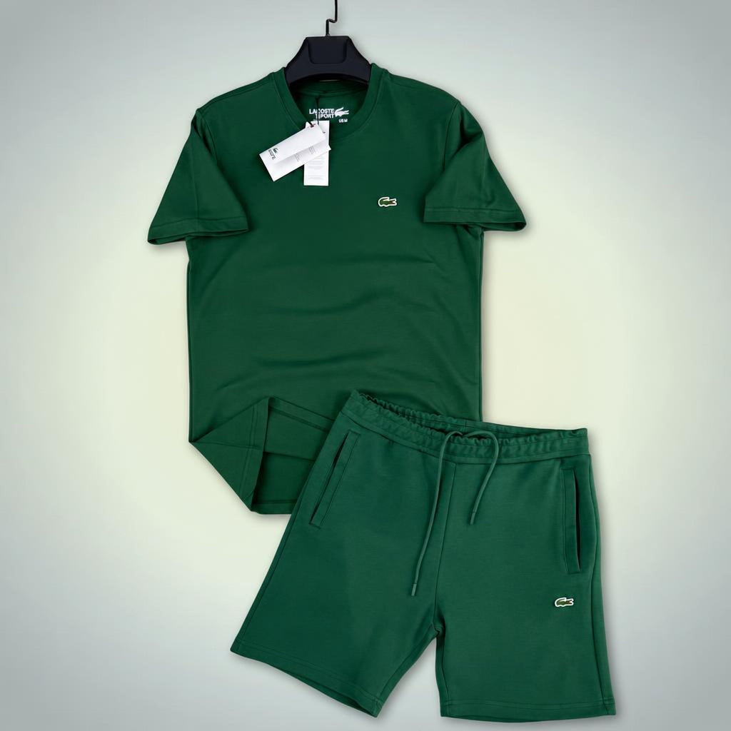 Lacoste Classic ανδρικό κοντό αθλητικό σετ, πράσινο. Premium ποιότητα