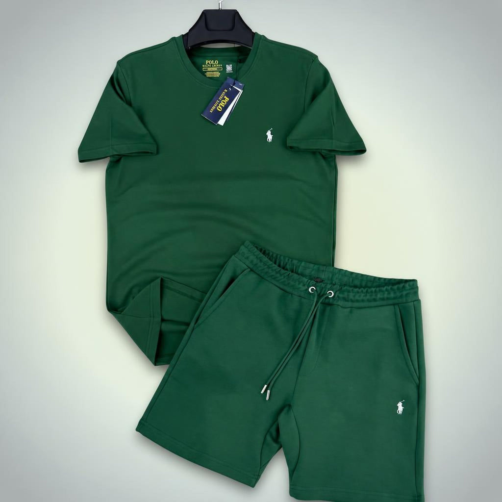 Ralph Lauren Classic ανδρικό κοντό αθλητικό σετ, πράσινο. Premium ποιότητα