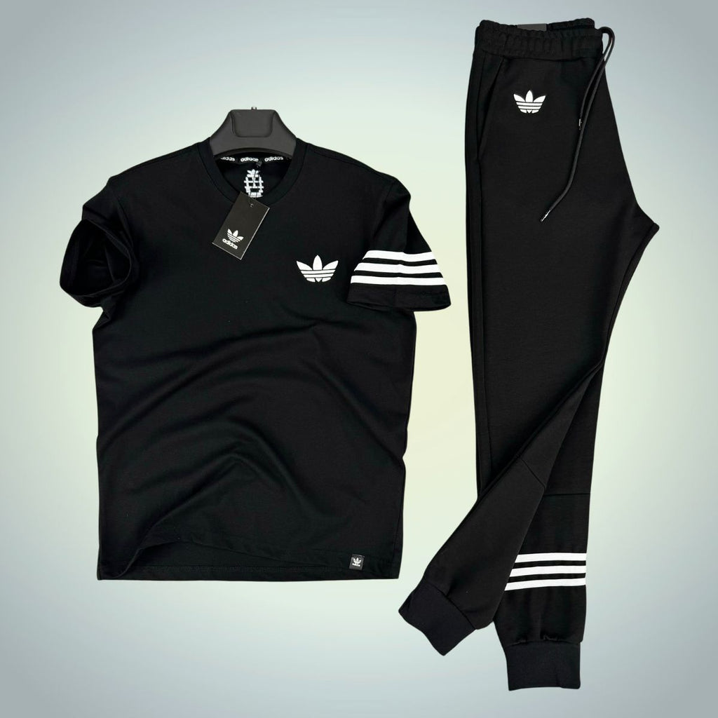 Adidas αθλητική ανδρική καλοκαιρινή φόρμα, μαύρο. 
Υψηλής ποιότητας