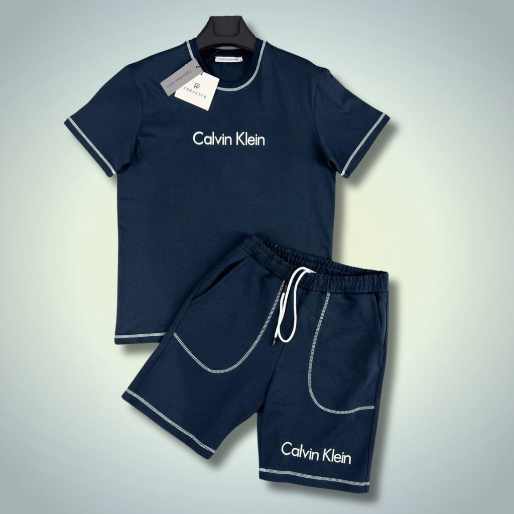 Αντρικό αθλητικό σύνολο Calvin Klein με σορτς, σκούρο μπλε. Premium ποιότητα