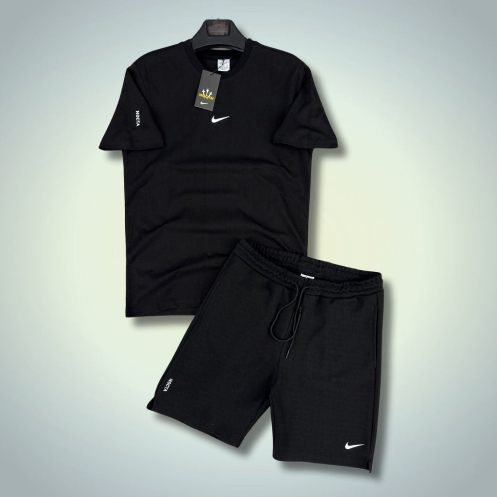 Αθλητικό σετ με κοντό παντελόνι Nike Nocta, μαύρο. Premium ποιότητα