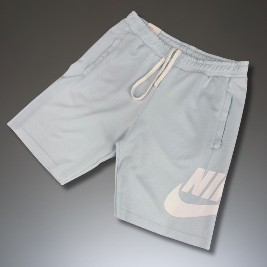 Αντρικό αθλητικό σορτς Nike, γαλάζιο, μεγάλο λογότυπο. Factory outlet
