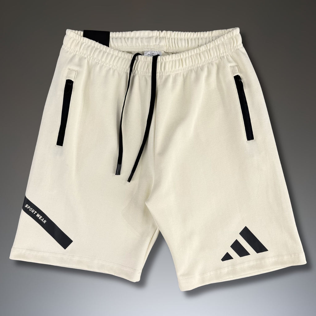 Adidas Z.N.E. ανδρικές αθλητικές κοντές παντελόνες, βρώμικες άσπρες. Premium ποιότητα