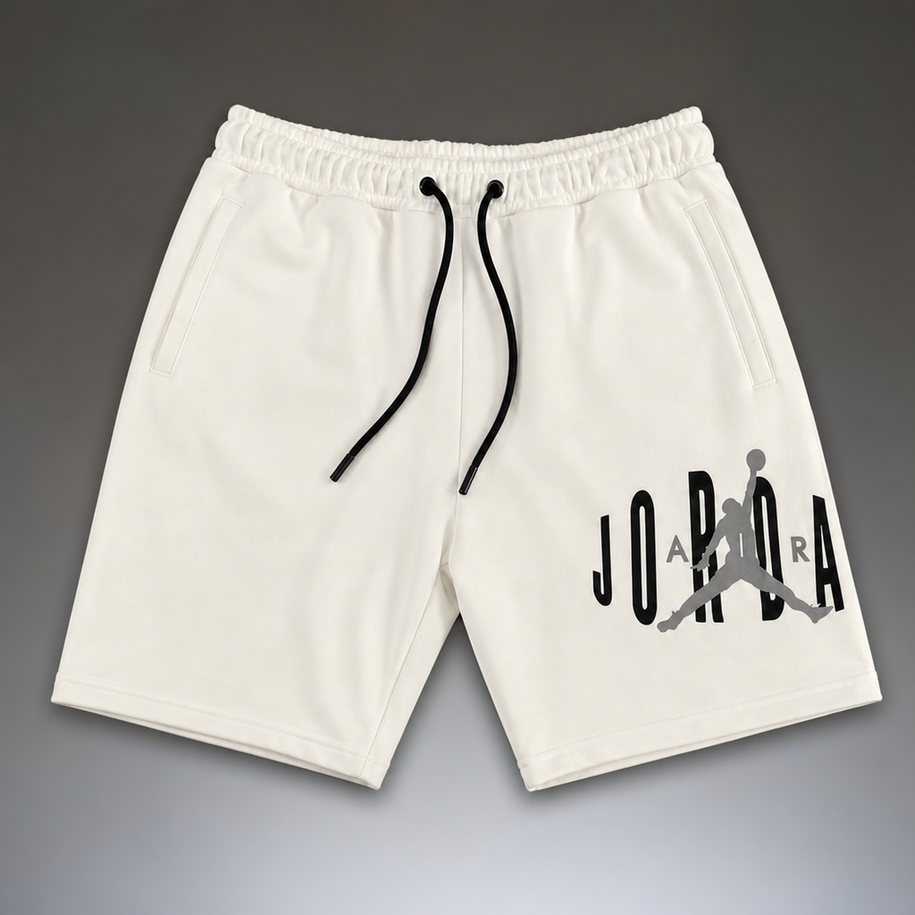 Air Jordan Fleece ανδρικό αθλητικό σορτς, λευκό. Premium ποιότητα