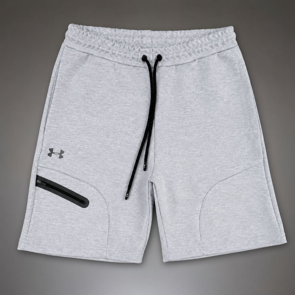 Under Armour Fleece ανδρικό αθλητικό σορτς, Κλασικό γκρι. Premium ποιότητα