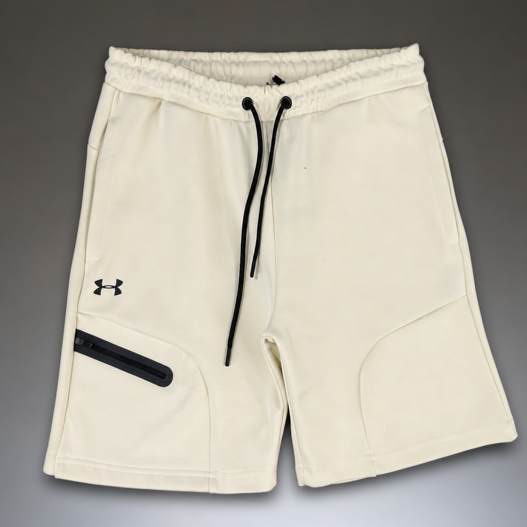Under Armour Fleece ανδρικό αθλητικό σορτς, ιβουάρ. Premium ποιότητα