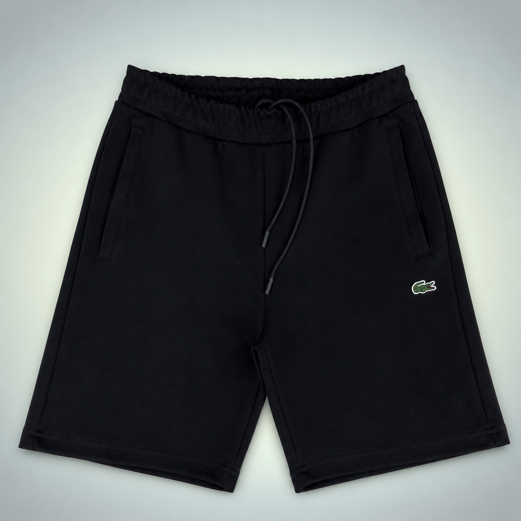 Lacoste Fleece ανδρικό αθλητικό σορτς, μαύρο. Premium ποιότητα